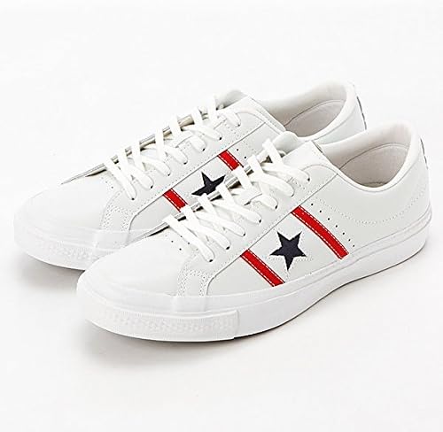 Amazon コンバース Converse メンズスニーカー スター バーズ レザー 16春モデル ホワイト レッド ネイビー 25 0 スニーカー