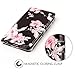 JanCalm for iPhone SE 2022/SE 2020 Case,for iPhone 7/8/6/6S Case (Not Plus),PU Leather [Wrist Strap] [Card Holder/Cash Slots] Stand Flip Cover (Black/Flower)
