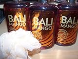 Lot of 3 Bath & Body Works Escape Collection 2013 Bali Mango Shower Gel W Free Bath Pouf