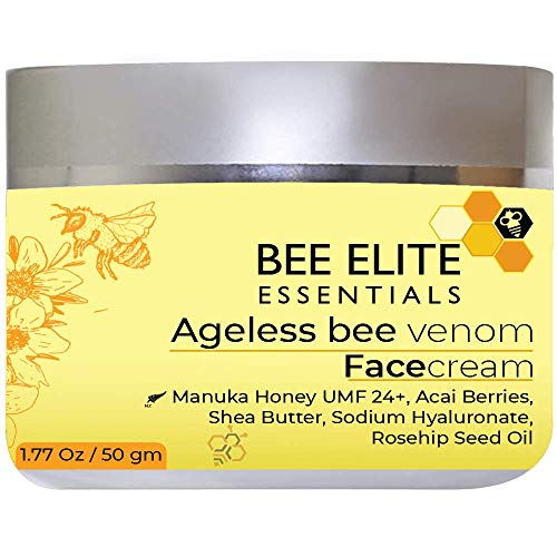 AGELESS BEE VENOM ANTI-AGING FACE CREAM with next Generation Peptides, Vitamin C, Hyaluronic Acid & Retinol | Collagen Booster | Anti Wrinkle - Rejuvenating (Formulated in USA)