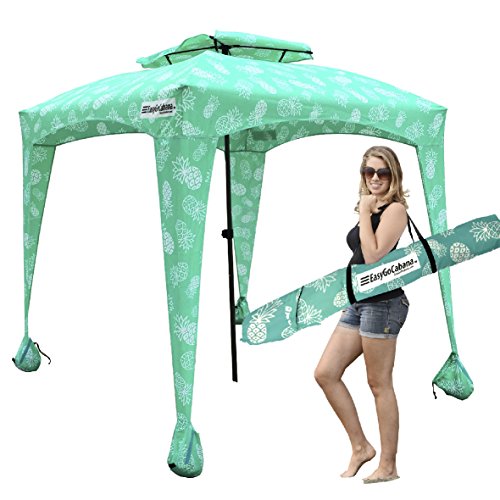 Beach Cabana Canopy Shelter Sun Shade Tent 6’ X 6’ UPF 50