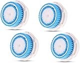 Replacement Brush Heads for Deep Pore Cleaning For Enlarged Pores, Oily Skin Compatible with Mia, Mia 2, Mia 3, Aria, Pro, PLUS, Smart Profile, Alpha Fit and Radiance Face Cleansing Systems, 4 Refills
