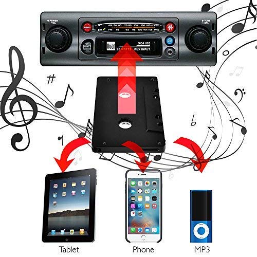 RocketBus Cassette to Aux Adapter Audio Tape Auxiliary Cable Cord 3.5mm Jack for MP3 iPod CD Player iPhone 3 4 5 6 Samsung Galaxy S3 S4 S5 S6 S7 S8 Plus Note 2 3 5 6 7 8 Nokia LG Cellphones