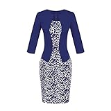 Caracilia Women Wear to Work Business Party Bodycon One-Piece Dress Asian 3XL 3
