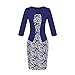 Caracilia Women Wear to Work Business Party Bodycon One-Piece Dress Asian 3XL 3