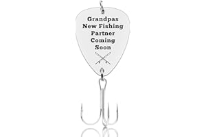 VADAKA Grandpa to Be Gift Fishing Lure Hook for Grandpa New Grandpa Gift Pregnancy Announcement Gift for Grandfather Promoted to Grandpa Gift Fisherman Gift Christmas Birthday for Grandad