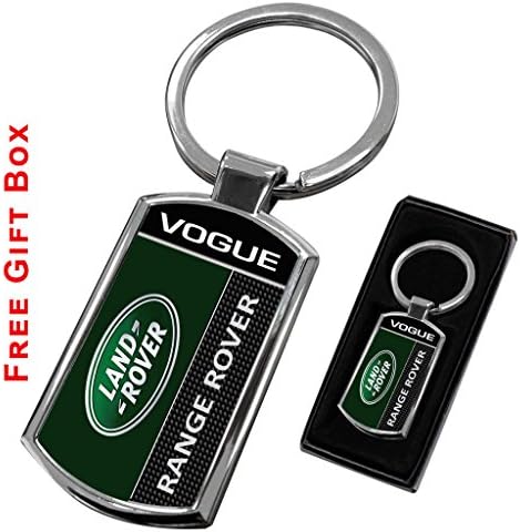 Cargifts RANGE ROVER VOGUE CAR KEYRING KEY CHAIN RING FOB CHROME METAL NEW