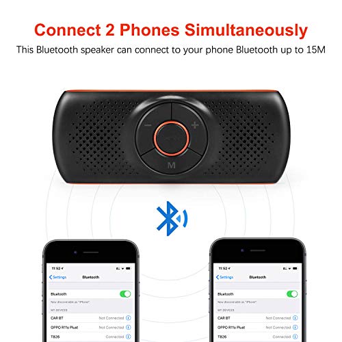 Bluetooth Handsfree Car Speaker, Upgraded Wireless inCar Speakerphone