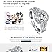 FENDINA 925 Sterling Silver Round Split Shank Bridal Engagement Rings for Women