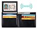 Seeduck Genuine Leather RFID Blocking Wallets Mens Wallet (Black)