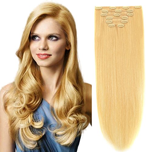 18" clip in extension human hair clip extensions remy hair d…