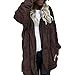 Fapizi Women Coat Autumn Winter Clearance Cardigan Faux Fur Hooded Long Coat Jacket Hoodies Parka Outwear