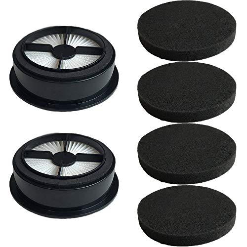 Green Label Replacement 2 HEPA + 4 Foam Filter Kit F44 for Dirt Devil Vacuum Cleaners (Compares to 304019001). Fits: UD20015, UD20100, UD20020 and UD20025