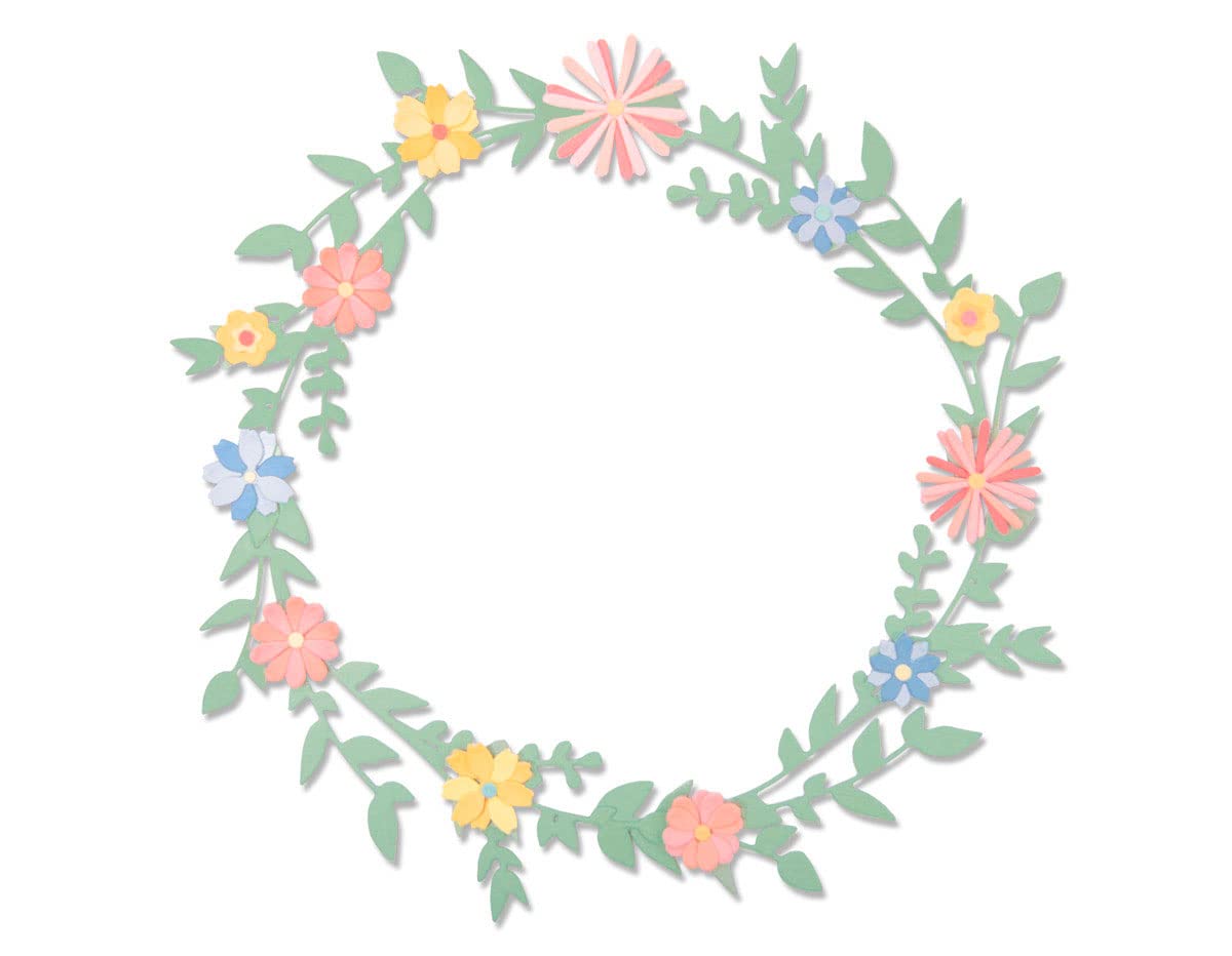 Sizzix Thinlits Die Set 9 Pack 664380 Spring Foliage by Pete Hughes, Paper, Mulitcolour, One Size