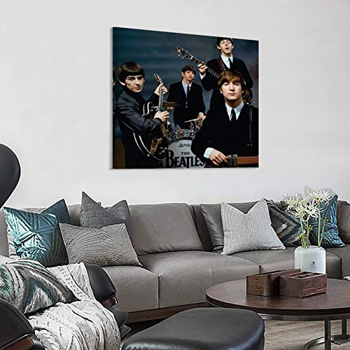 The Beatles Poster d’art sur toile et décoration murale Motif famille moderne 70 x 70 cm - Les Beatles, Paul McCartney, John Lennon, RIngo Starr, George Harrison The Beatles Poster d'art sur toile et décoration murale Motif famille moderne 70 x 70 cm – Image 4
