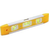 DTDNZKN 9 Inch Torpedo Level - Magnetic Small Leveling Tool with 3 Bubble Spirit Levels (45, 90, 180 Degree) - Perfect for Ha
