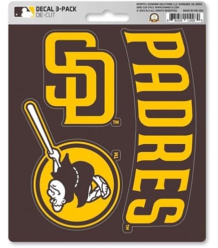 San Diego Padres Vinyl Decal Sticker - Choose From 5 Sizes, Red Team Logo, Easy Apply For Cars, Laptops, Windows