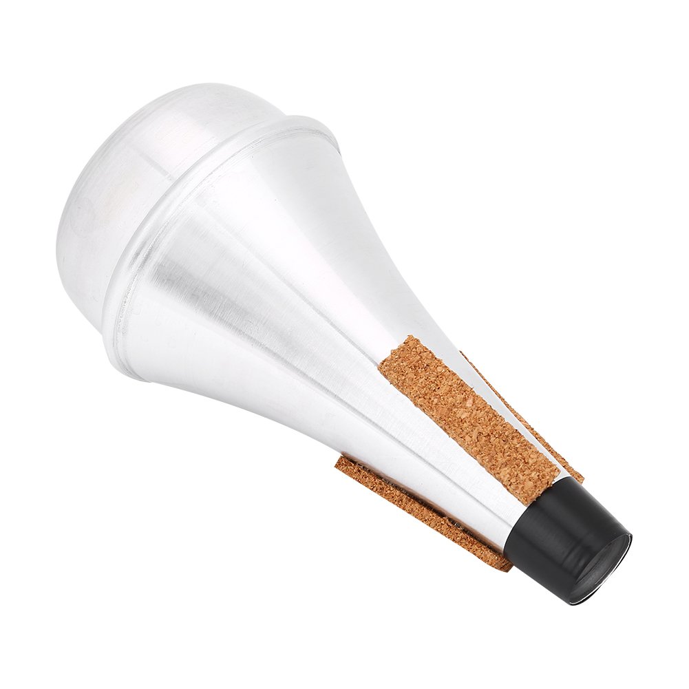 Trumpet Mute, Aluminum Alloy &Cork Strip Trumpet Mute Practice Lightweight Noise Remove Musical Instrument Accessory