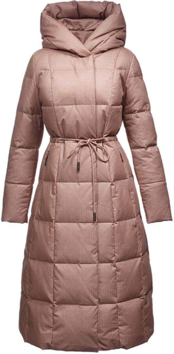 NLJlug Coat Winter Very Thin Long Coat Down Warm Coat Hooded Thick