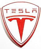 TESLA Patch Sew Iron on Embroidered