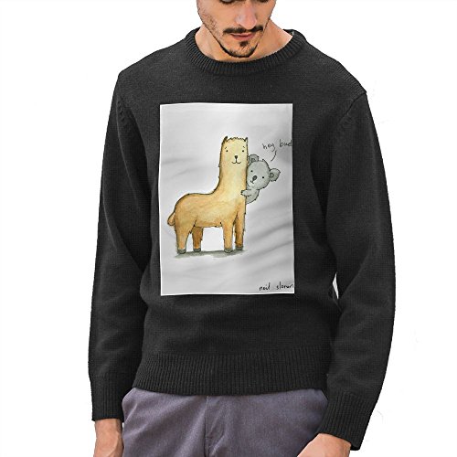 DesigName Men's Sweatshirt Winter Must Have Ultimate Cotton Crewneck Sweatshirt Size XXL Black