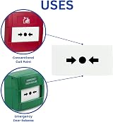 EVOGES Spare Break Glass Replacement For Manual Fire Alarm Call Point Pack 10 view 6