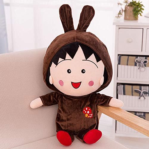 NIANMEI 80 Cm Top Grade Cute Chibi Maruko Chan Plush Toy Birthday Children Stuffed Toys@80Cm_Brown