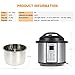 Homgeek 6Qt/1000W Professional Electrical Pressure Cooker Slow Cooker Rice Cooker Essential Household Appliances