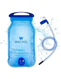 WACOOL 2 L 2 litros 70 oz libre de BPA PEVA bolsa de hidratación, antigoteo depósito de agua