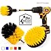 Holikme 4 Pack Drill Brush Power Scrubber Cleaning Brush Extended Long Attachment Set All Purpose Drill Scrub Brushes Kit for Grout, Floor, Tub, Shower, Tile, Bathroom and Kitchen Surface primary