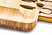 100% Natural Bamboo Cheese Board with Cutlery Set, Charcuterie Platter and Serving Meat Board with Slide-out Drawer with 4 Stainless Steel/Bamboo Knives Server Set. Perfect for Entertaining and Gifts