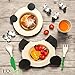 EQearth Kids Dinnerware 5-piece set Plate Bowl Cup Spoon Fork, Microwave and Dishwasher Safe, Natural-Plant-Fiber,Eco-friendly, Biodegradable material, Food-Grade Safe, BPA Free, Non-Toxic, Non-plastic, Panda Theme