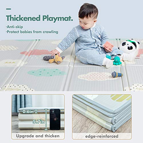 UANLAUO Foldable Baby Play Mat, Extra Large Waterproof Activity