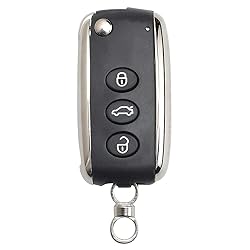Keyecu Flip Remote Key Shell Case Fob 3 Button for