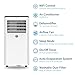 JHS A016-10KR/B1 10,000 BTU Smart Portable Air Conditioner Wi-Fi 3-in-1 Floor AC Unit with 2 Fan Speeds, Remote Control and Digital LED Display, Cover Sq. Ft, 300 Sq.Ft WIFI, White