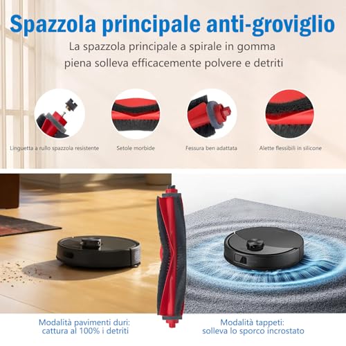 Set di accessori da 28 pezzi per aspirapolvere Roborock Q10 S5+ / Q10 S5 | 2 spazzole principali, 6 spazzole laterali, 6 panni per la pulizia, 6 sacchetti per la polvere, 6 filtri HEPA
