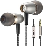 Betron AX3 Earphones Noise Isolating in Ear Headphones Balanced Bass Driven Sound with Microphone for Apple iPhone, iPad, iPod, Samsung, Smartphones, Tablets, Mp3 Players