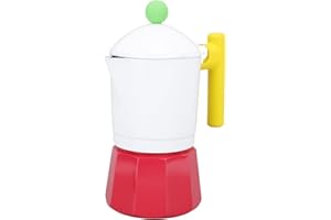 Aluminum Alloy Moka Maker Pot Authentic Italian Coffee Brewer for Home Office Kitchen (Red)