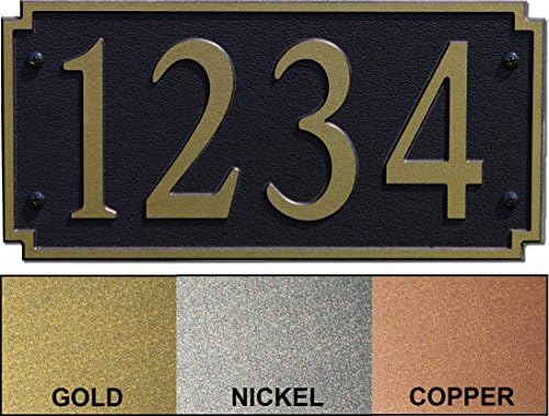 House Address Numbers Plaque - Personalized Rectangle (16" L x 8" H)
