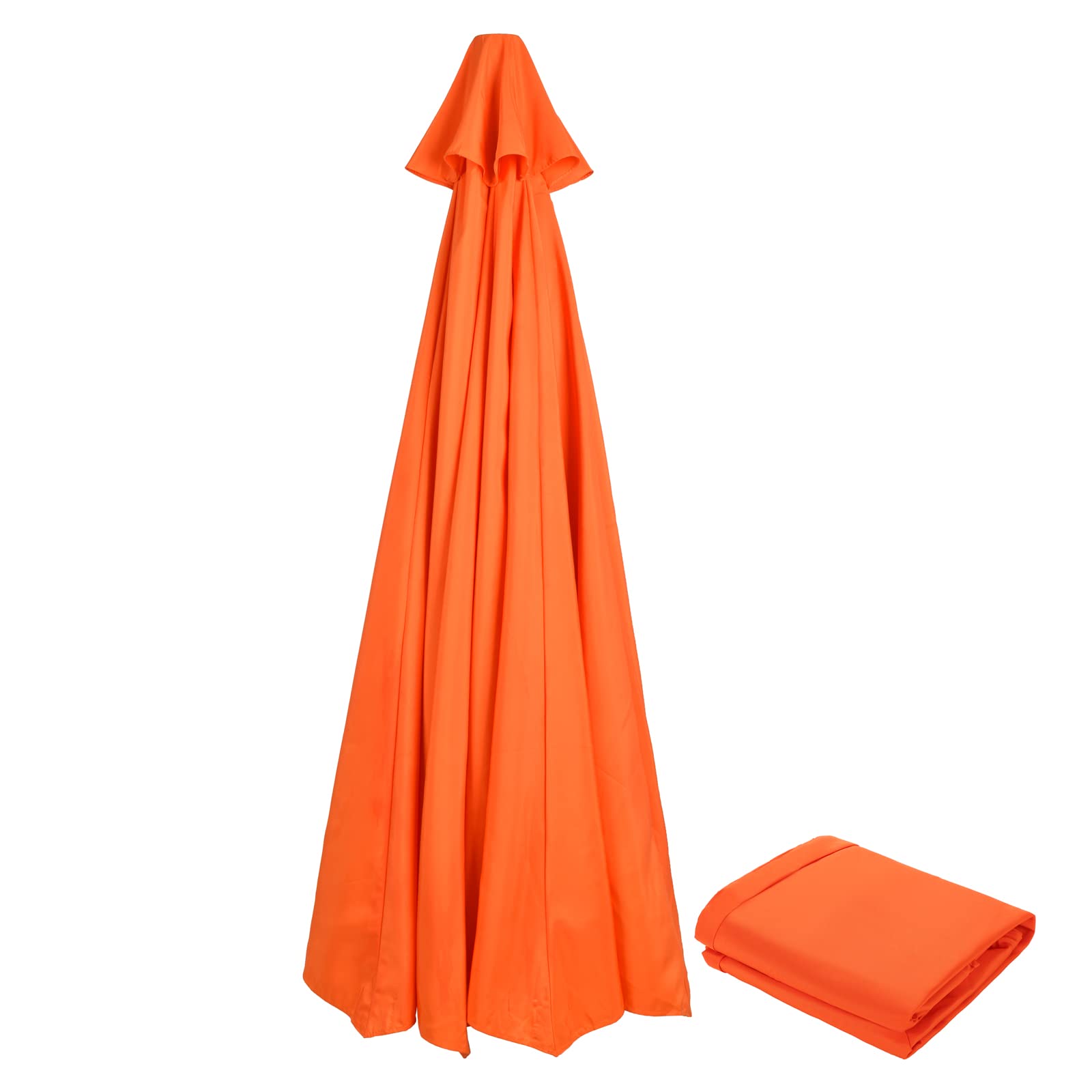 Photo 1 of Lrnn Replacement Umbrella Canopy for 10ft 8 Rib Patio Umbrella Fabric Replacement Outdoor Market Umbrella Top (Canopy Only)(Orange)