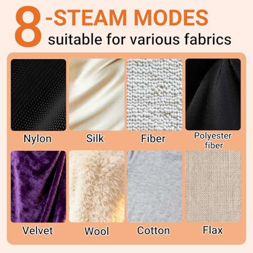 2000W Garment Steamer and Clothes Steamer with Stand, 2.5L Tank, Fast Heat-Up, 70-Min Continuous Steam, Vertical Steamer for All Fabrics