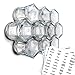 Gneiss Spice Small Empty Magnetic Spice Jars | Create a DIY Hanging Spice Rack on Your Fridge | Includes Hexagon Glass Jars, Magnetic Lids + Spice Labels (10 Small Jars, Black Lids)