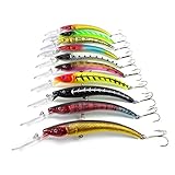 Aorace 10 pcs/Lot 15.5cm 16.3G Big Minnow Fishing Lures Fishing Tackle Swimbait Wobbler Hard Bait Sea Game Artificial Lure