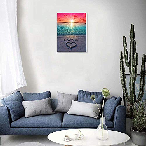 Diamond Painting Kit 16x12 Inch, 5D DIY Diamond Painting Kits for Adults, Seascape Pattern Full Drill Painting by Number Kits for Adults for Wall Decor Gift (A)
