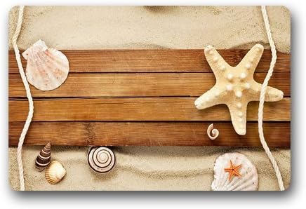 Design Fashions Unique Comfortable Style Door mat. Decor Gorgeous Sand Shells Snail Starfish Beach Doormat 15.7-Inch by 23.6-Inch Doormat Floor Mat Bath mat Indoor/Outdoor Mat