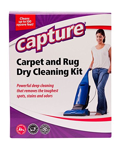 Capture Carpet Dry Cleaning Kit 100 - Resolve Allergens Stain Smell Moisture from Rug Furniture Clothes and Fabric, Mold Pet Stains Odor Smoke and Allergies Too