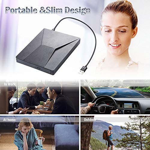 MMUSC External CD DVD Drive,Type C USB 3.0 Slim Portable External CD DVD Drive Burner Optical Drive CD+/-RW DVD +/-RW Superdrive Disc Duplicator Compatible with Mac/MacBook Pro/Air/iMac/Laptop/Windows - Thumbnail 6