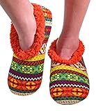 Snoozies Womens Comfy Soft Nordic Knit Fleece Slipper Socks
