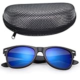 LotFancy Sunglasses for Women Men with Sun Glasses Case,54mm Lens,UV 400 Protection