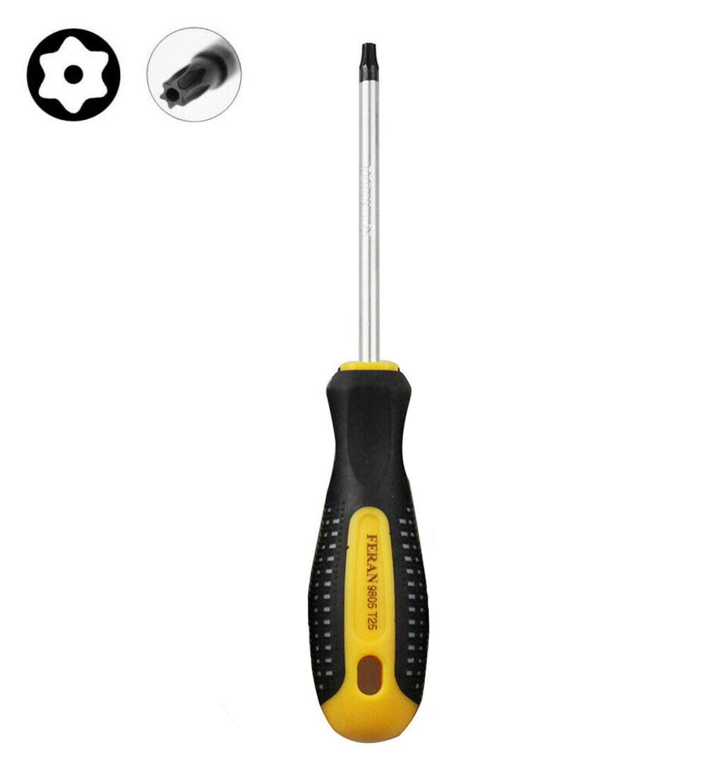SUPERTOOL Star Screwdriver Magnetic Screwdriver Tamperproof Long Shaft Torx Screwdriver for Electronic Equipment Auto Home Repairing (1PCS, T15)